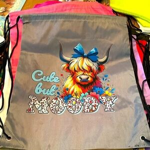 Hand pressed Drawstring Backpack, BN